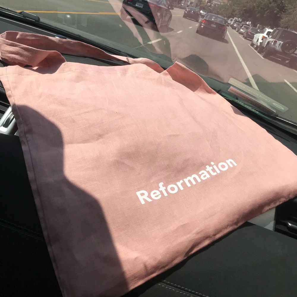 REFORMATION Shopping Tote Pink